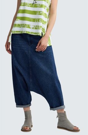 Luukaa D'Celli Rowan Sculptural Harem Pants in Indigo Denim at Nordstrom, Size 12
