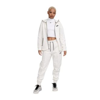 Nike Tech Fleece Windrunner Full-Zip Hoodie - Dames - Trainingspakken - Wit - S - Katoen - Fitness