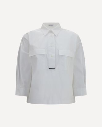 Brunello Cucinelli Cotton Shirt with monili details Female S