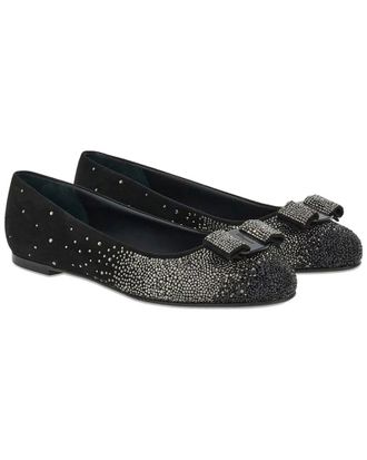Ferragamo Vara Bow Leather Ballet Flat