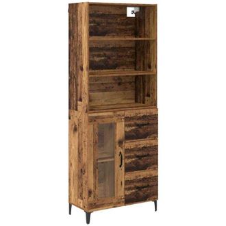 vidaXL Aparador Alto Con Caj&oacute;n Madera Envejecida 69,5 X 34 X 180 Cm Vidaxl