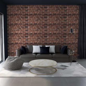 vidaXL Paneles De Pared 10 Uds. 100 X 50 Cm Ladrillo Marr&oacute;n Espuma Eps Vidaxl