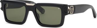 Philipp Plein SPP206M 0700 Mens Sunglasses Black Size 54