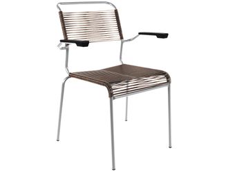 Schubiger M&ouml;bel Spaghetti-Stuhl S&auml;ntis mit Armlehne