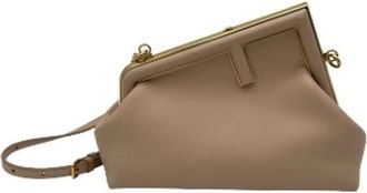 Fendi Pre-owned Vintage Clutch - Dames - Vintage Clutch - Beige - ONE Size - Leer - Vintage