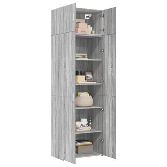 Berkfield Home Storage Cabinet Grey Sonoma 70x42.5x225 cm Engineered Wood