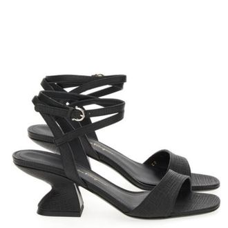 Ferragamo Scarlett Leather Ankle Strap Sandals, Size 7 C