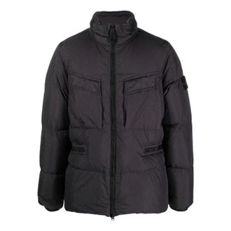 Stone Island Crinkle Reps Down Jacket Black 771540123-V0065