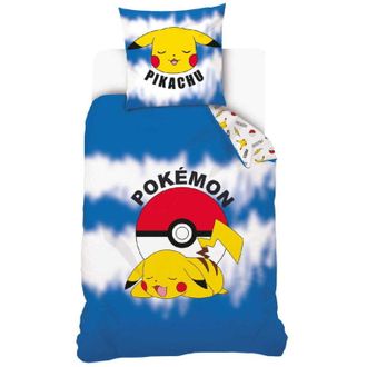 OEM Juego De Cama De Algod&oacute;n 140x200 Pok&eacute;mon Pikachu Juvenil