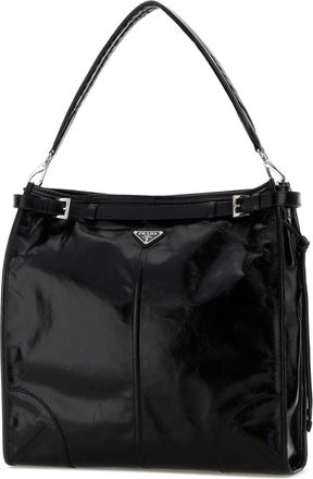 Prada Mens Bonnie Shoulder Bag Black Leather