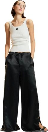 Cynthia Rowley Broeken, Dames, Zwart, XS, Polyester, Breakaway Snap Pant