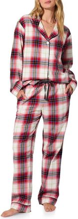 Bedhead Pajamas Print Long Sleeve Cotton Jersey Pajamas in Equestrian Plaid at Nordstrom, Size X-Large