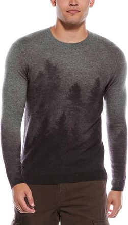 Autumn Cashmere Forest Print Cashmere Crewneck Sweater