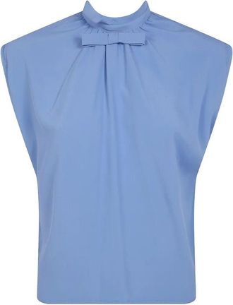 DRHOPE Silk Blend Bow Blouse