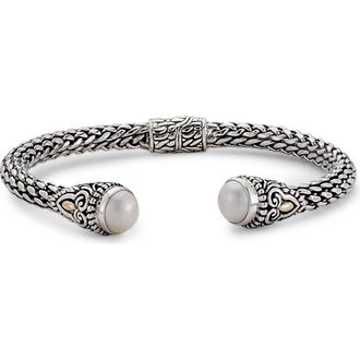 Samuel B. Sterling Silver Bangle in White at Nordstrom Rack