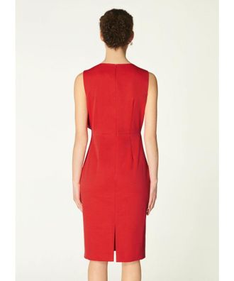 L.k. Bennett Womens Sabella Dress, Red Cotton - Size 12 UK