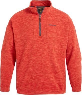 Craghoppers Heren Esk Colour Block Melange Half Zip Fleece Top (Pimento Rood)