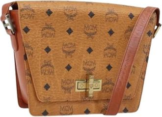 MCM Pre-owned Schoudertas - Dames - Vintage Schoudertas - Bruin - ONE Size - Leer - Vintage