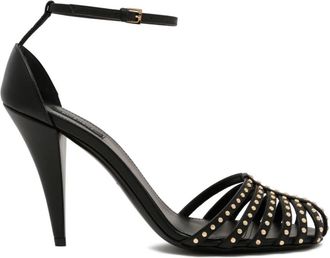 Givenchy Cage Sandalen met Hak - Dames - Sandalen met hakken - Zwart - 36 EU - Leer - Schoenen