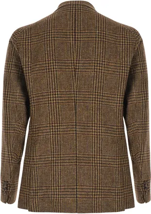 Tagliatore Mens Single-Breasted Jacket Montecarlo Brown Blazers