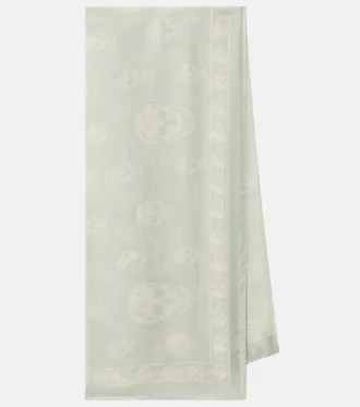 Alexander McQueen Sciarpa Skull in seta