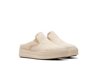 Clarks Audreigh Cove Womens Slippers Natural Textile : 8.5 B - Medium, Polyester/Rubber