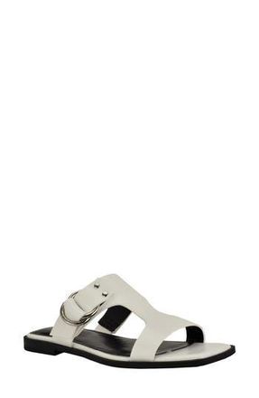 Calvin Klein Meritt Slide Sandal in White 140 at Nordstrom Rack, Size 8.5