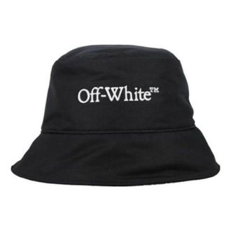 Off-white Bookish Embroidered-Logo Bucket Hat Black OMLA034F23FAB0011001