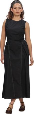 Second Female Kleedjes, Dames, Zwart, XL, Katoen, Larkini Sculptured Dress