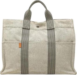 Herm&egrave;s Pre-owned Fourre Tout MM Tote Bag - Dames - Vintage Shopper - Grijs - ONE Size - Vintage