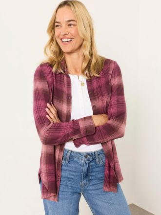 Fat Face FatFace Olivia Pink Petite Check Shirt