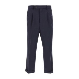 Dr&ocirc;le de Monsieur Heren, Broeken, Blauw, Maat: S Wol
