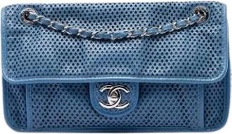 Chanel Pre-owned Up In The Air Flap Bag - Dames - Vintage Schoudertas - Blauw - ONE Size - Leer - Vintage