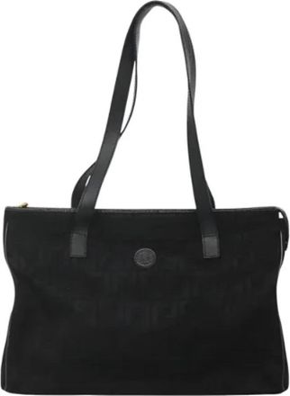 Fendi Pre-owned Canvas fendi-bags - Dames - Vintage Shopper - Zwart - ONE Size - Leer - Vintage