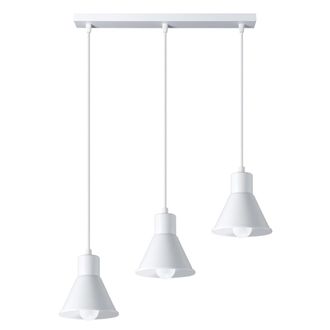 Sollux Lighting Lámpara de techo blanco acero alt. 120 cm