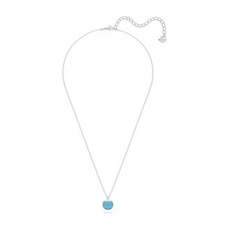 Swarovski Blauwe Pav&eacute; Ketting Ginger Ronde Slijpvorm - Dames - Kettingen - Grijs - ONE Size - Accessoires