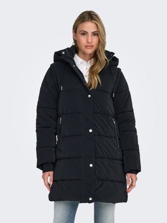 Only Steppmantel ONLY ONLDIXIE LIFE 2IN1 PUFFER COAT CC OTW, Damen, Gr. XL, schwarz detail:with silber trim, Web, Obermaterial: 100% Polyester, unifarben, 