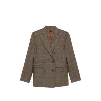 Max Mara Double-breasted Checked Blazer