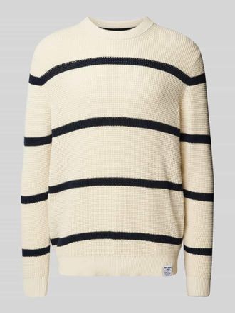 Pepe Jeans London Strickpullover mit Rundhalsausschnitt Modell Cairo in Offwhite, Gr&ouml;&szlig;e XL