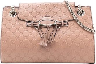 Gucci Pre-owned Shoulder Bags, female, Brown, Size: ONE SIZE Pre-owned Leather Chain Bag