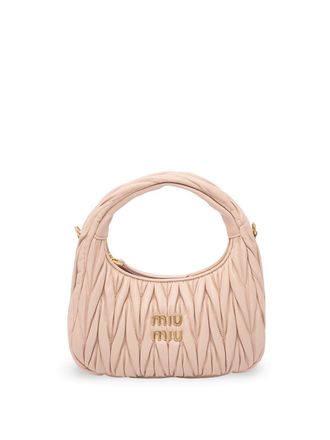 Miu Miu Wander Matelass&eacute; Leather Hobo Bag