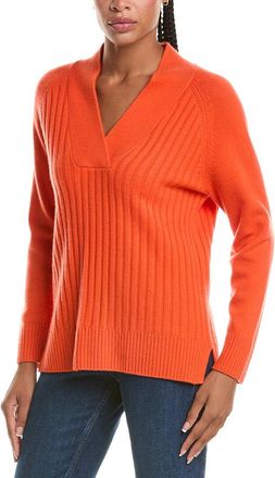 N.Peal N. PEAL V-Neck Wide Rib 100% Cashmere Sweater