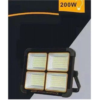 Trade Shop Trade Shop - Faro Proiettore Ricaricabile Pannello Solare 200 W Usb Power Bank Ip65 S18b-200w