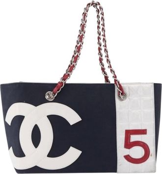 Chanel Pre-owned Tote Bags, female, Blue, Size: ONE SIZE Pre-owned Authenticity Card Holder