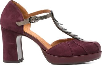 Chie Mihara 80 mm pumps met T-bandje en hak - Paars
