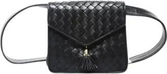 Bottega Veneta Pre-owned Belt Bags, female, Black, Size: ONE SIZE Pre-owned Leather Shoulder Bag