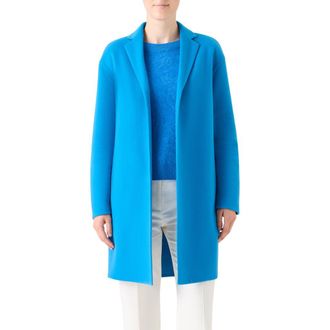 Akris Mae Cashmere Double Face Coat in Twilight at Nordstrom, Size 14