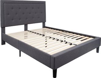 Flash Furniture Queen Platform Bed Queen Size Platform Bed Frame with Headboard