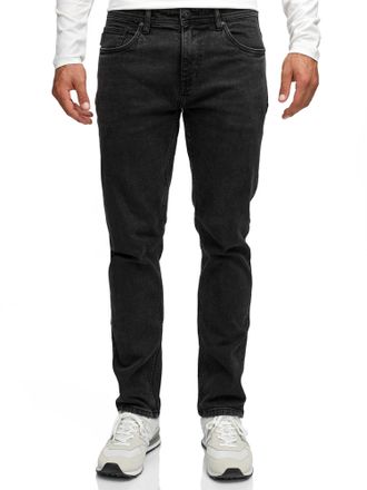 Indicode Straight-Jeans INDICODE INValoy, Herren, Gr. 28, L&auml;nge 32, schwarz ice, Denim/Jeans, Obermaterial: 99% Baumwolle, 1% Elasthan, Abriebeffekte, regular 