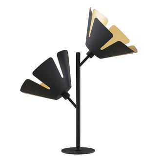 Lucande L&aacute;mpara de mesa de aluminio negro